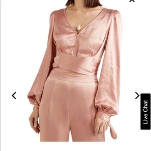 Alice McCall silk crop top